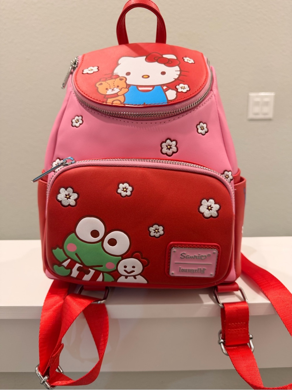 LOUNGEFLY Sanrio  Hello Kitty & Friends Pink Red Mini Backpack